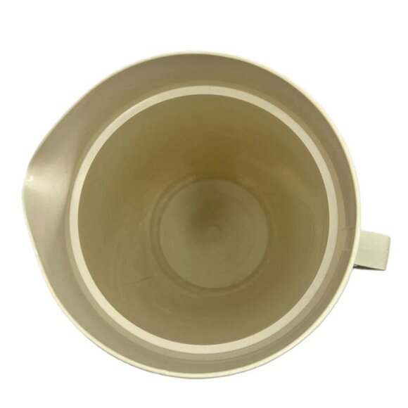 Vtg Tupperware 1 Qt Almond Pitcher W/ Lid Golden Design Durable Plastic Retro Ki - Picture 4 of 5